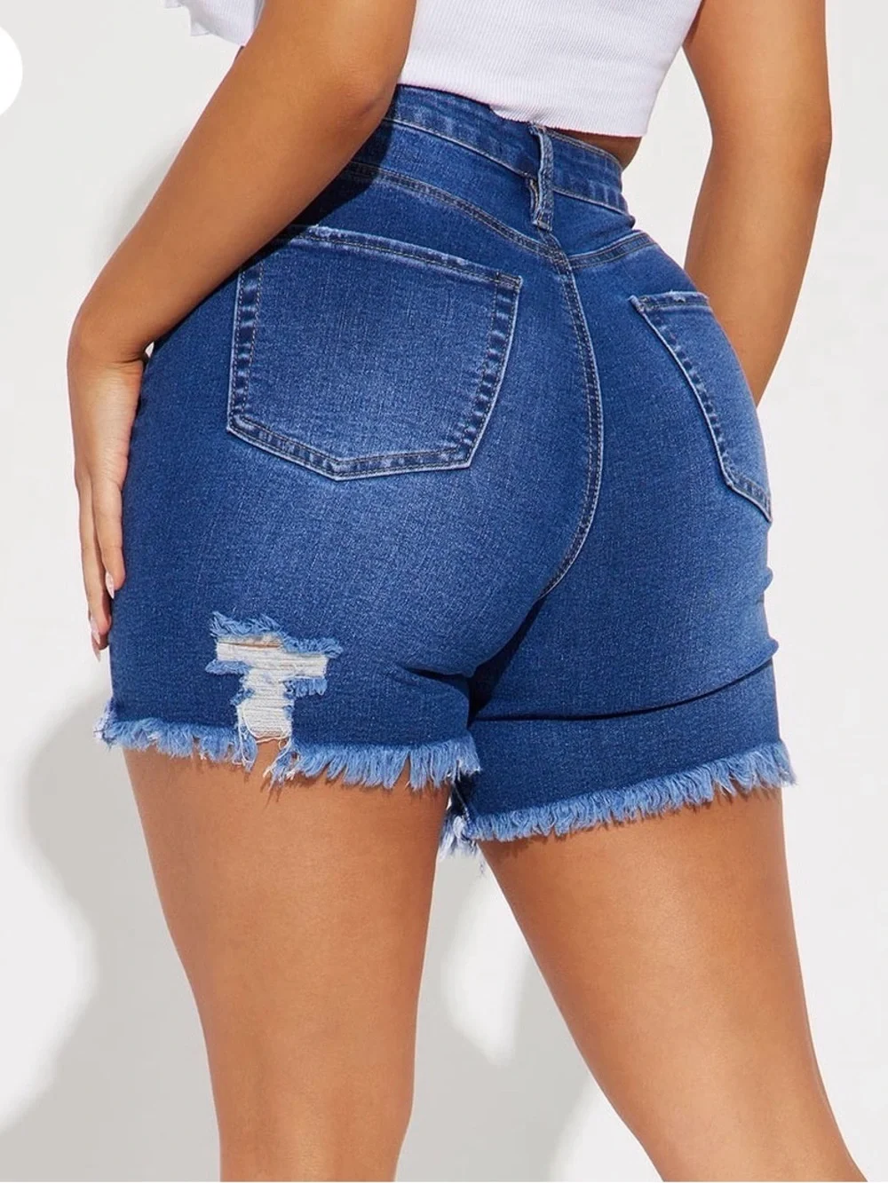 Fashion Nova High Rise Denim Shorts Size 15 - Picture 3 of 6
